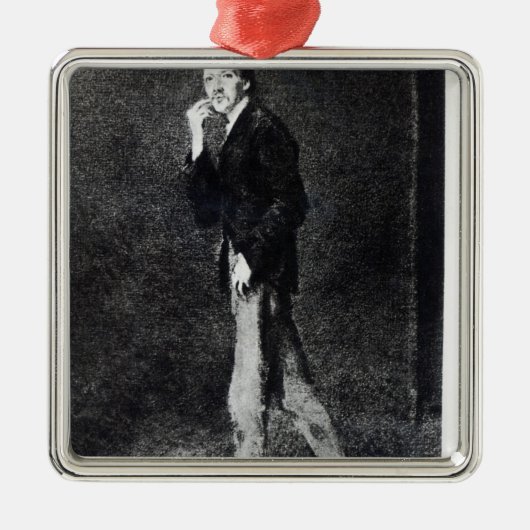 Robert Louis Stevenson Metalen Ornament (Voorkant)