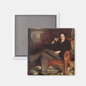 Robert Louis Stevenson Portrait Magneet (Voorkant / Achterkant)