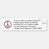 Robert Louis Stevenson Quote Bumpersticker (Voorkant)