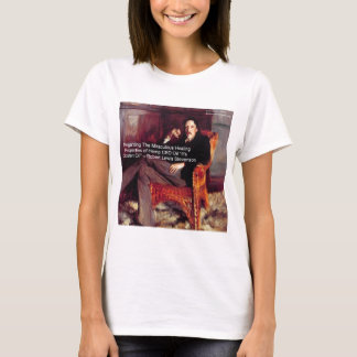 Robert Louis Stevenson & Quote CBD is Golden Oil T-shirt