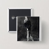 Robert Louis Stevenson Vierkante Button 5,1 Cm (Voorkant /achterkant)