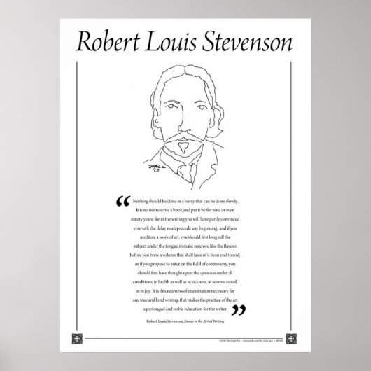 Robert Louis Stevenson Writing Quote Poster (Voorkant)