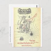 Robert Louis Stevenson's Treasure Island Map Briefkaart (Voorkant / Achterkant)