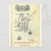 Robert Louis Stevenson's Treasure Island Map Briefkaart (Voorkant)