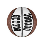 Robert Mannen naam in zwart en wit, Basketbal (Verticaal)