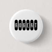 Robert Mannen naam in zwart en wit, Ronde Button 3,2 Cm (Voorkant)