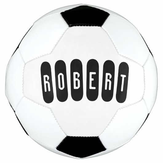 Robert Mannen naam in zwart en wit, Voetbal (Voorkant)