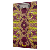 ROBERT ~ Maroon en geel design origineel Klembord (Links)