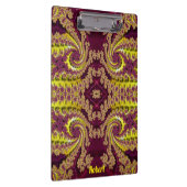ROBERT ~ Maroon en geel design origineel Klembord (Rechts)