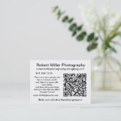 Robert Miller Fotografie Visitekaartje (Staand voorkant)