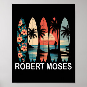 Robert Moses Surfboard Surfen Retro _1 Poster