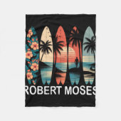 Robert Moses Surfboard Surfing Retro _1  Fleece Deken (Voorkant)