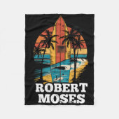 Robert Moses Surfboard Surfing Retro  Fleece Deken (Voorkant)