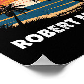 Robert Moses Surfboarder Palmboom Souvenir  Poster (Hoek)