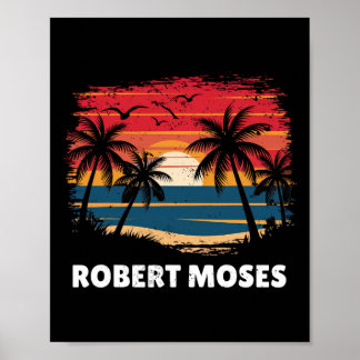 Robert Moses Surfboarder Palmboom Souvenir Poster