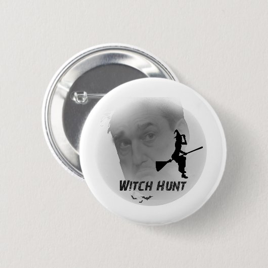 Robert Mueller-President Trump Witch Hunt Button (Voorkant /achterkant)