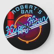 ROBERT - Naam Neon Sign Bar Mancave Den Clock Fun