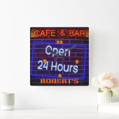 ROBERT - Naam Neon Sign Bar Mancave Den Clock Fun Vierkante Klok (Huis)