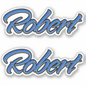 Robert Name blue Aufkleber Sticker Stickerset (Voorkant)