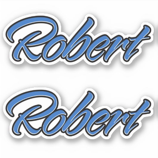 Robert Name blue Aufkleber Sticker Stickerset (Voorkant)