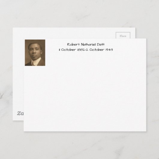 Robert Nathaniel Dett Briefkaart (Voorkant / Achterkant)