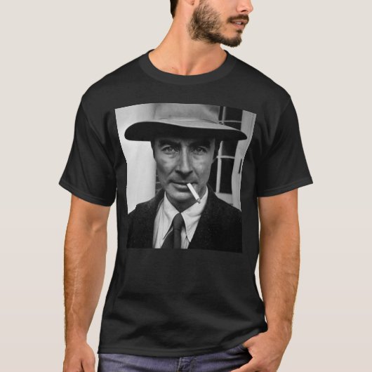 Robert Oppenheimer Smoking Photo T-shirt (Voorkant)