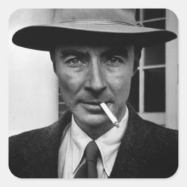 Robert Oppenheimer Smoking Photo Vierkante Sticker