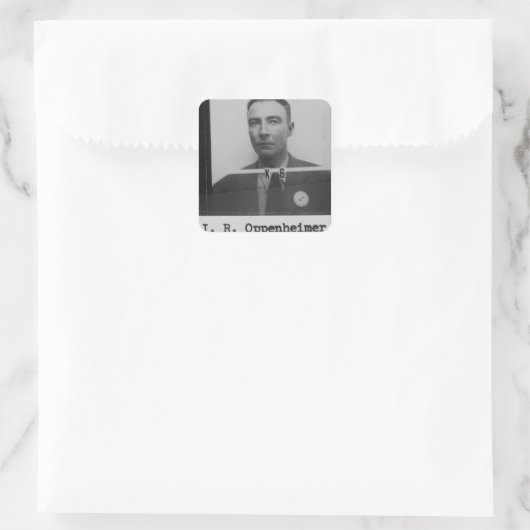 Robert Oppenheimer Vierkante Sticker (Tas)