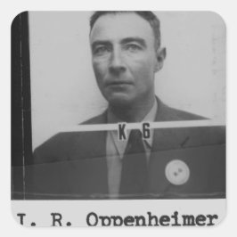 Robert Oppenheimer Vierkante Sticker