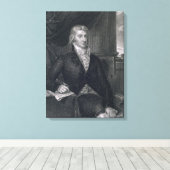 Robert R. Livingston, gegraveerd door E. Mackenzie Canvas Afdruk (Insitu (Houten vloer))