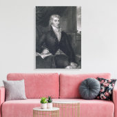 Robert R. Livingston, gegraveerd door E. Mackenzie Canvas Afdruk (Insitu (Woonkamer))