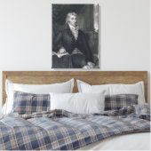 Robert R. Livingston, gegraveerd door E. Mackenzie Canvas Afdruk (Insitu (Slaapkamer))