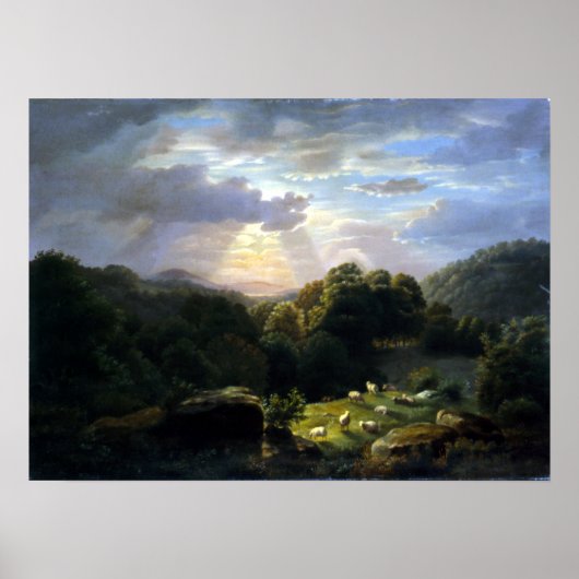 Robert S. Duncanson Landscape met Sheep Poster (Voorkant)