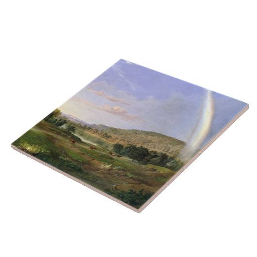 Robert S. Duncanson Landschap met Poster van de re Tegeltje (Zijkant)