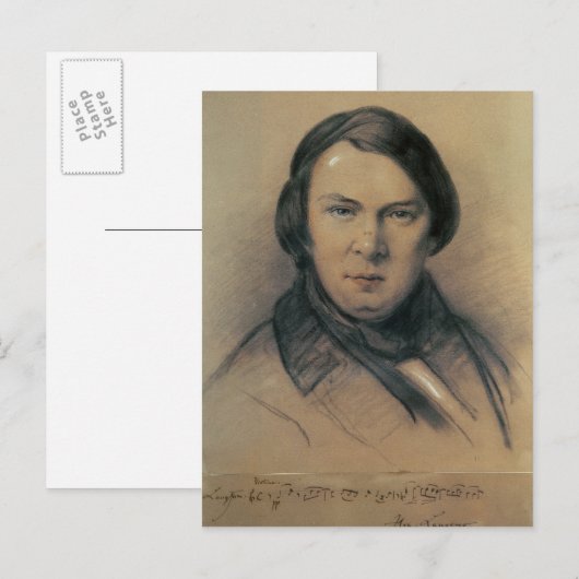 Robert Schumann 1853 Briefkaart (Voorkant / Achterkant)