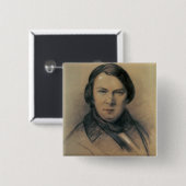 Robert Schumann 1853 Vierkante Button 5,1 Cm (Voorkant /achterkant)
