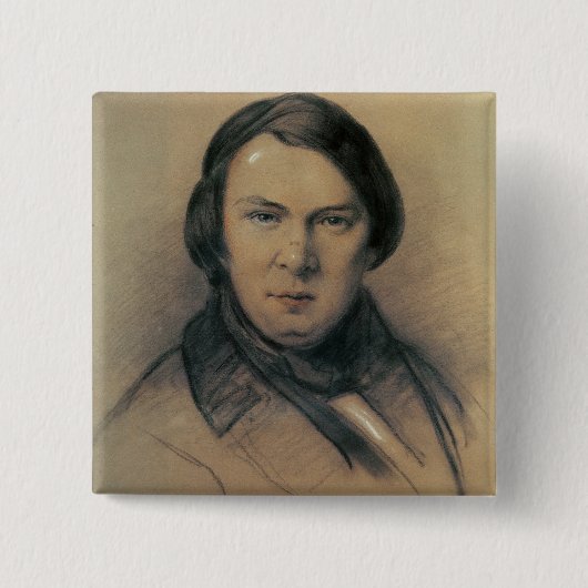 Robert Schumann 1853 Vierkante Button 5,1 Cm (Voorkant)