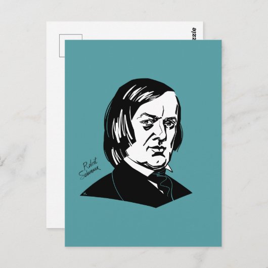 Robert Schumann Briefkaart (Voorkant / Achterkant)