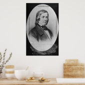Robert Schumann gegraveerd op een foto Poster (Keuken)