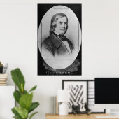 Robert Schumann gegraveerd op een foto Poster (Thuiskantoor)