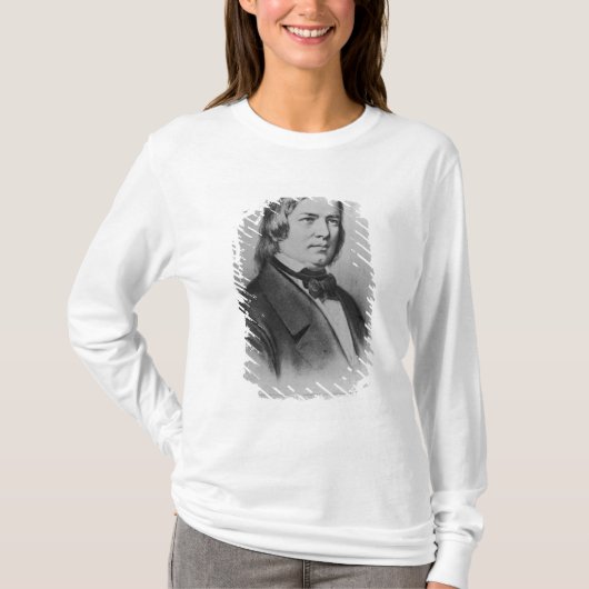 Robert Schumann gegraveerd op een foto T-shirt (Voorkant)