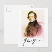Robert Schumann / handtekening Briefkaart (Voorkant / Achterkant)