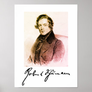 Robert Schumann / handtekening Poster