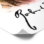Robert Schumann / handtekening Poster (Hoek)