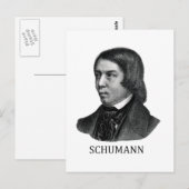 Robert Schumann, zwart Briefkaart (Voorkant / Achterkant)