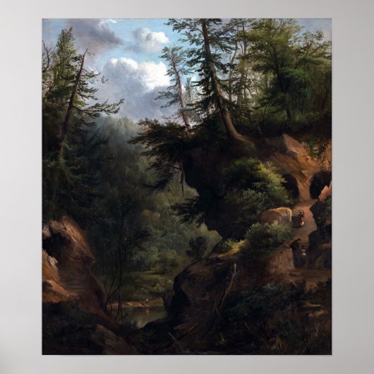 Robert Scott Duncanson The Caves Poster (Voorkant)