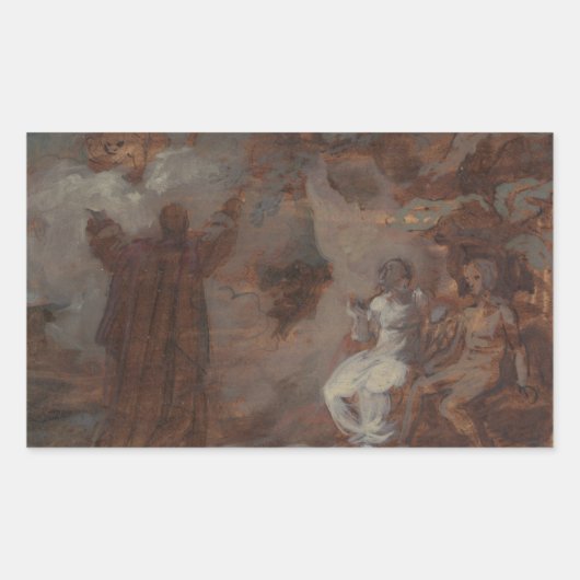 Robert Smirke - Prospero Conjuring a Masque Rechthoekige Sticker (Voorkant)