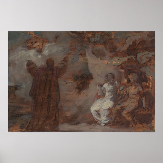 Robert Smirke - Prospero roept een maskerade op Poster (Voorkant)