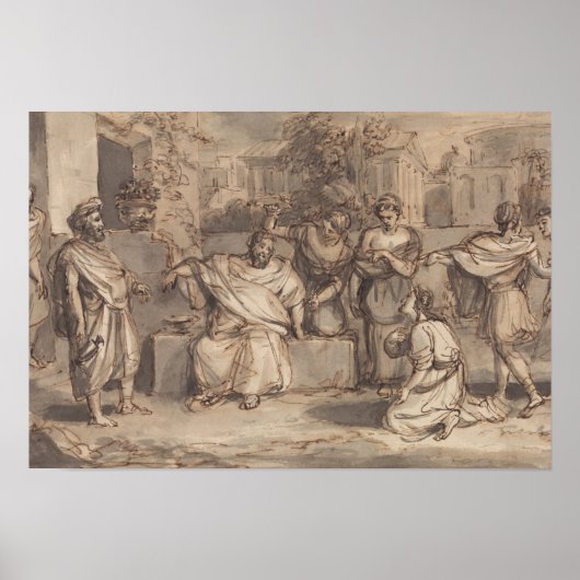 Robert Smirke - Schets voor Timon van Athene Poster (Voorkant)