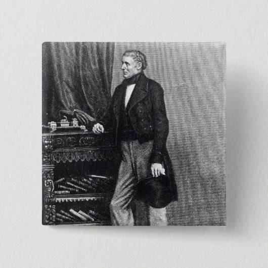 Robert Smith Surtes Vierkante Button 5,1 Cm (Voorkant)